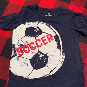 Boy blue soccer shirt